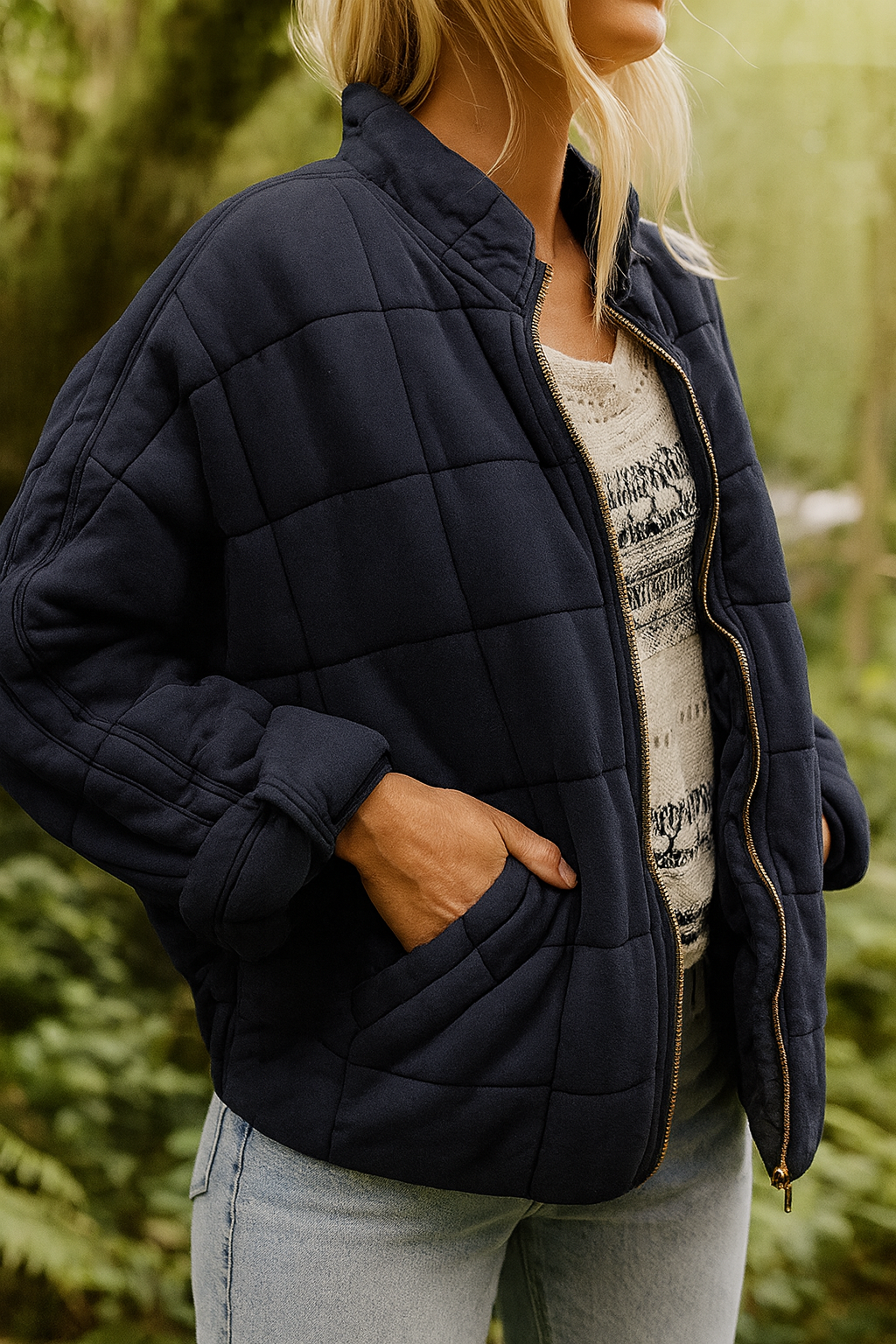 Josiane - vadderad jacka med elegant oversized-look