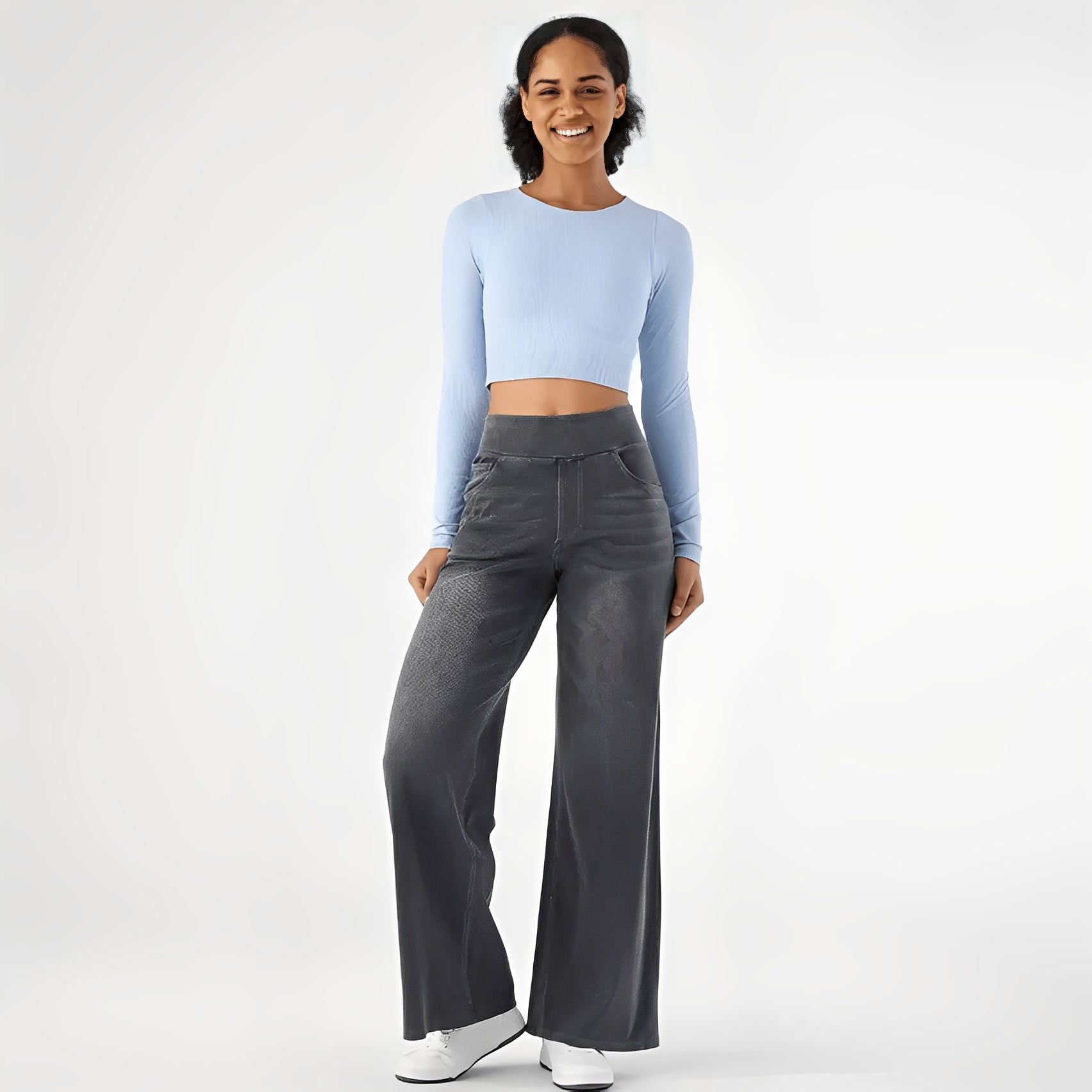 Varda – elastiska och bekväma byxor med hög midja