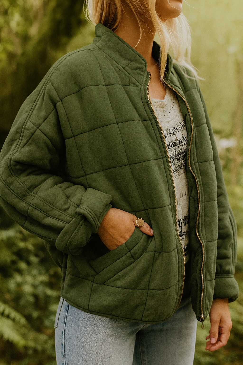 Josiane - vadderad jacka med elegant oversized-look