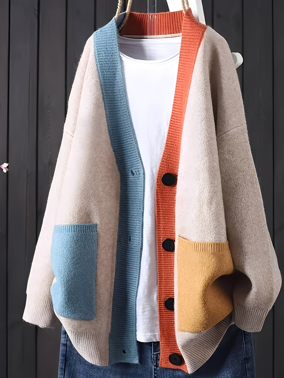 Sofia - avslappnad färgglad cardigan