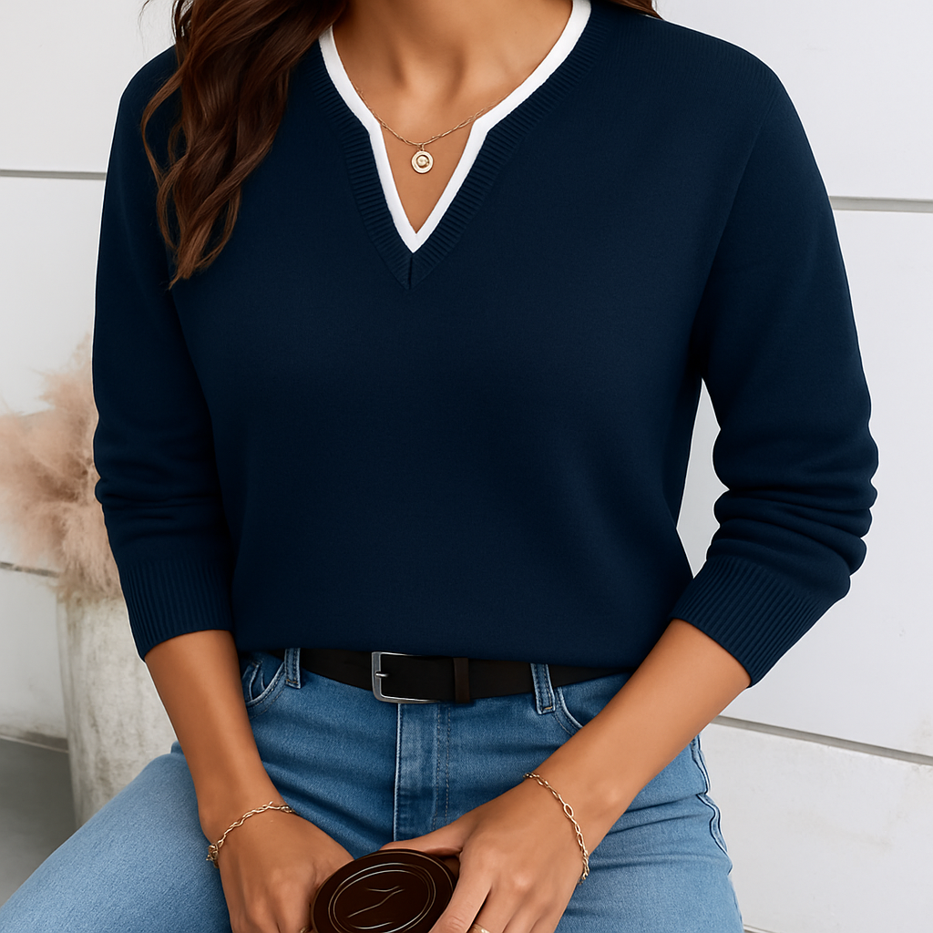 Vera - elegant blus med spetsdetaljer