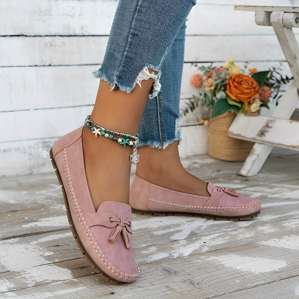 Nadine – klassiska loafers med tofs