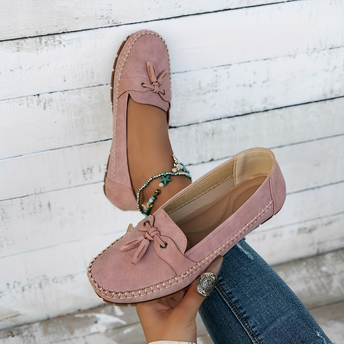 Nadine – klassiska loafers med tofs